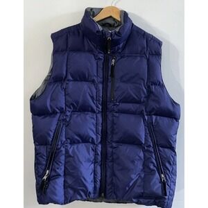 Mens Burton LAVA Down Puffer Vest Sz XL Snowboarding Zip Pockets Clean